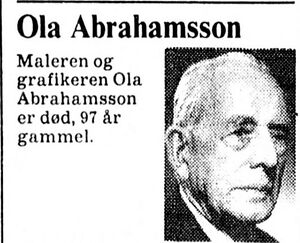 Ola Abrahamsson Aftenposten 1980 nekrolog.JPG