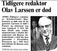 310. Olav Larssen faksimile Aftenposten 1981.JPG