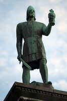 Olav Tryggvason-monumentet på Torvet i Trondheim (1921). Foto: Joshua K.P. Warren