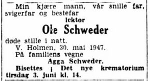Ole Ludvig Schweder dødsanonse.jpg