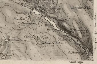 Olstad under Lier Kongsvinger kart 1884.jpg