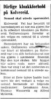 5. Om dårlige kloakkforhold på Kolvereid i Namdal Arbeiderblad 28.10.1950.jpg