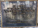 Minnetavle for omkomne i Lillestrøm 29.04.1944.