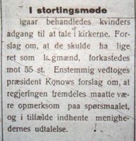 73. Omkring kvinners rett til å tale i kirka i Ofotens Tidende 21. juni 1912.JPG