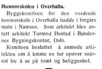 4. Omtale av kommende husmorskole i Nord-Trøndelag og Nordenfjeldsk Tidende 25.09.34.jpg