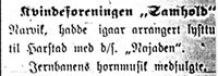 123. Omtale av kvinneforeningen "Samhold" i Harstad Tidende 7. juli 1913.jpg