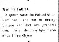 26. Omtale av rømming fra Falstad i Indhereds-Posten 9.11.1917.jpg