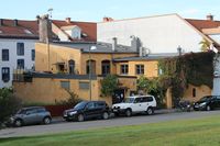 Opplandgata 19, opprinnelig handelsanlegg. Eldste del fra omkr. 1870–1900. Foto: Chris Nyborg (2013).