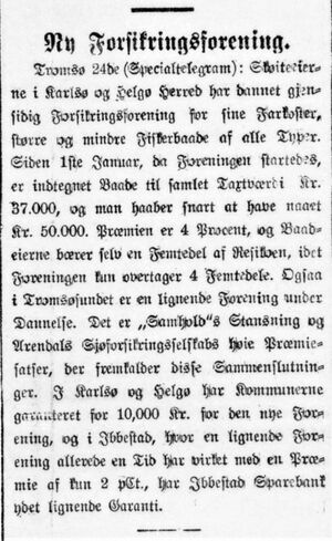 Oppslag om ny forsikringsforening i Trondhjems Adresseavis 24.01.1906.jpg
