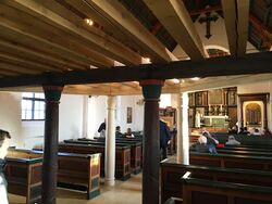 Orgelgalleriet halvferdig 2017.