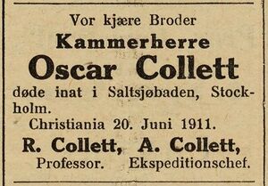 Oscar Collett dødsannonse 1911.jpg