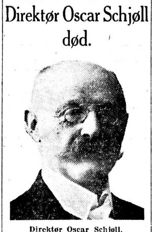 Oscar Schjøll nekrolog Aftenposten 1934.jpg