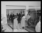 Ved åpningen av Osebergsamlingen. 12.4.1957. Foto:Jac Brun/Nasjonalbiblioteket.