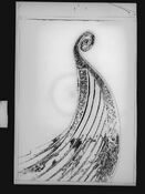 Osebergskipet. Foto: Nasjonalbiblioteket.