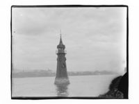 Fyret fotografert mellom 1880 og 1910. Foto: Marthinius Skøien