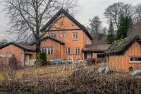 Arkitektens egen bolig i Bekkefaret 8A og B i Oslo (1919) Foto: Leif-Harald Ruud (2023).