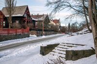 Gammel villabebyggelse i den nordre delen av Pilestredet. Foto: Leif-Harald Ruud (2019).