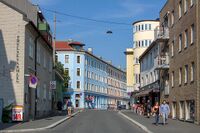 Mellom Arendalsgata og Kongsvingergata danner Maridalsveien Moløkkens østgrense. Foto: Leif-Harald Ruud (2013).