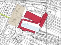 Oslo S fra 1984 med bibehold av opprinnelige spor til Østbanestasjonen.