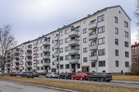 En av blokkene i Voldsløkka borettslag, Uelands gate 69-77. Foto: Leif-Harald Ruud (2025).