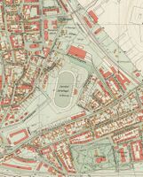 Utsnitt over Jordal, Kampen øverst til venstre, Vålerenga nederst til høyre.