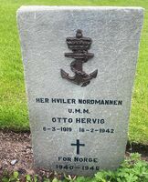 Otto Hervigs gravminne i Dumfries. Foto: Stig Rune Pedersen (2025)