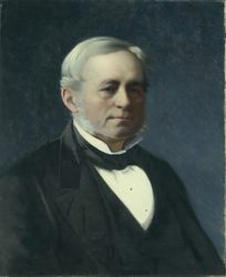 Jurist og politiker Otto Joachim Løvenskiold (1811–1882), malt etter et fotografi. Foto: Oslo Museum (1914).