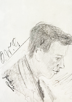 Tegning av O.W.G, Ukjent kunstner.