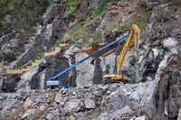 Dette foto er teke frå lang avstand men viser litt av utfordringane i dette prosjektet.