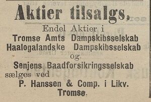 P.Hanssen & Comp annonserte i Tromsø Stiftstidende 14.04.1901.jpg