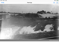 Planering for lasteplass Flaen 1900. Brynildsbakken i bakgrunnen.