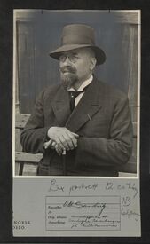 Anders Sandvig, fotografert på Maihaugen. Foto: Anders Beer Wilse/Nasjonalbiblioteket (1929).