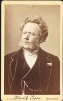 Portrett av Henrik Ibsen i München, ca. 1876-1877. Foto: Nasjonalbiblioteket