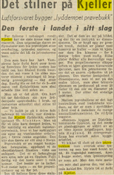 Prøvebukken. Artikkel i Arbeiderbladet. 18.01.52.