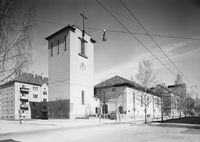 Prestenes kirke i 1952 Foto: Nasjonalbiblioteket
