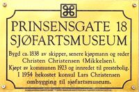 Sjøfartsmuseumet, Prinsens gate 18