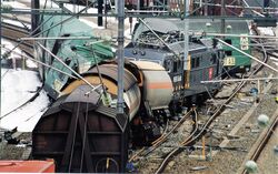 Nærbilde av kollisjonen etter at brannen var slokket. Foto Bjørn Gunnar Kværne.