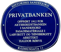 Privatbanken i Sandefjord, Rådhusgata 11,