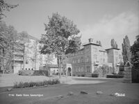 Søsterhjemmet i det tidligere hovedhuset på Frederiksgave/Fagertun, oppført for Frederik Stang i 1844, ark. Johan Henrik Nebelong, revet i 1975. Foto: Jac Brun/Nasjonalbiblioteket (1959).