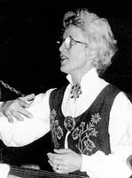 Rønnaug Mathiassen - dirigerte koret fra 1961 til korets siste dag i 1997.