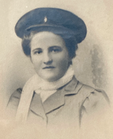 Ragnhild Nicoline Larsdtr før emigrasjon til USA i 1908.