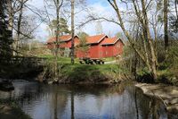 Nedlagte Kaaen mølle nord i kommunen er bevart som kulturminne. Foto: Leif-Harald Ruud (2020).