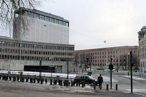 Regjeringskvartalet Høyblokka Y-blokka Regjeringsbygningen og R5.JPG