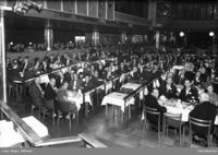 Festmiddag for Nordisk byplankonferanse. Foto: Wilhelm Råger/Oslo Museum (1960).