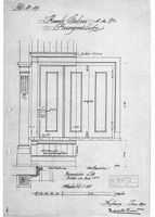 Aamli stasjon. Reisegodsluke. Arkitekt Harald Kaas