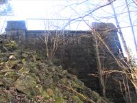 Restene av det søndre brokaret på Ljansbroen, fotografert mot nord. Foto: Stig Rune Pedersen