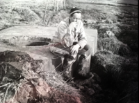 Riis kanonstilling sør for Kirkeveien. 1955. Fotokilde Torkil Horne.