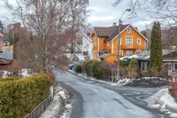 Parti fra Ringstabekkveien like sørvest for Bærumsveien og Ringstabekk holdeplass på Kolsåsbanen. Foto: Leif-Harald Ruud (2019)