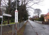 Skilt til juletreutsalg i 2014, Risbakken på Ris i bydel Vestre Aker i Oslo. (Stig Rune Pedersen)