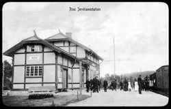 Rise stasjon 1909. Postkort.